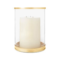 Brass Small Modern Hurricane Candle Holder, small